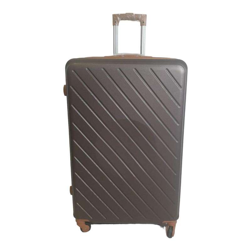 Smte - 1 Piece Hard Outer Shell Luggage Premium ZT-Brown - 30 cm with keychain