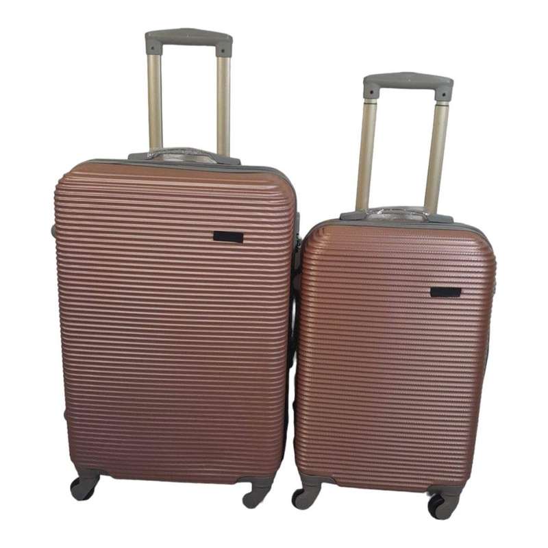 Smte Hard Outer Shell Luggage - 2 Piece - Transparent with keychain