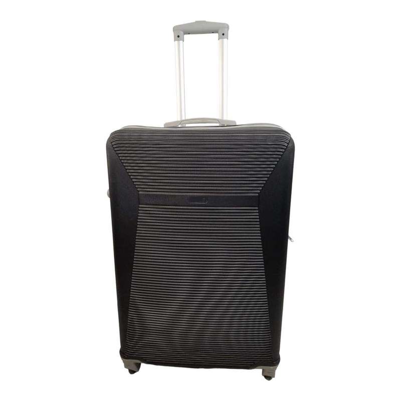 SMTE Hard Outer Shell Luggage 25 - 1 Piece - Black with keychain