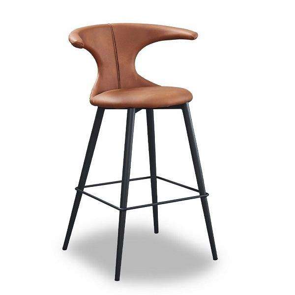 SMTE Chic BY-17 Bar Stool - Brown with keychain