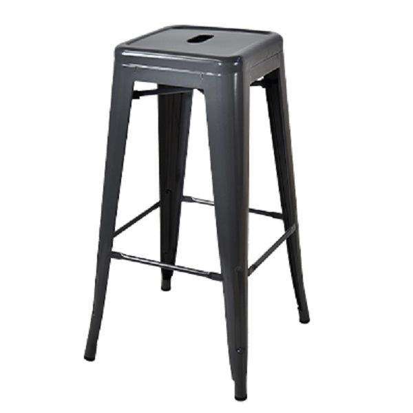 SMTE Steel Bar Stool - 8030 - Black with keychain
