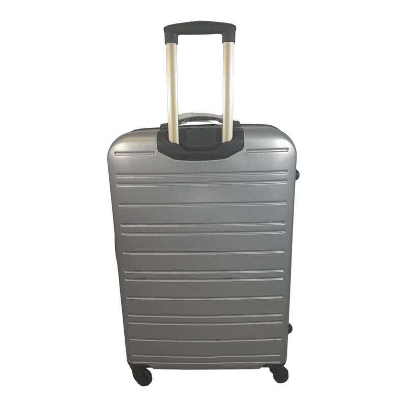 SMTE Luggage Suitcase - 23 inch - 1 Piece - Silver with keychain