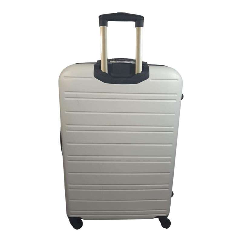 SMTE Luggage Suitcase - 23 inch - 1 Piece - White with keychain