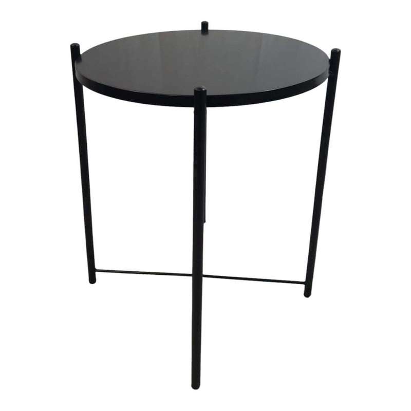SMTE- Round Occasional Coffee Table - Black with keychain