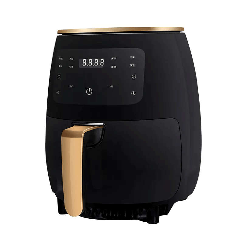SMTE 5L Digital Control Hot Air Fryer - Black with keychain