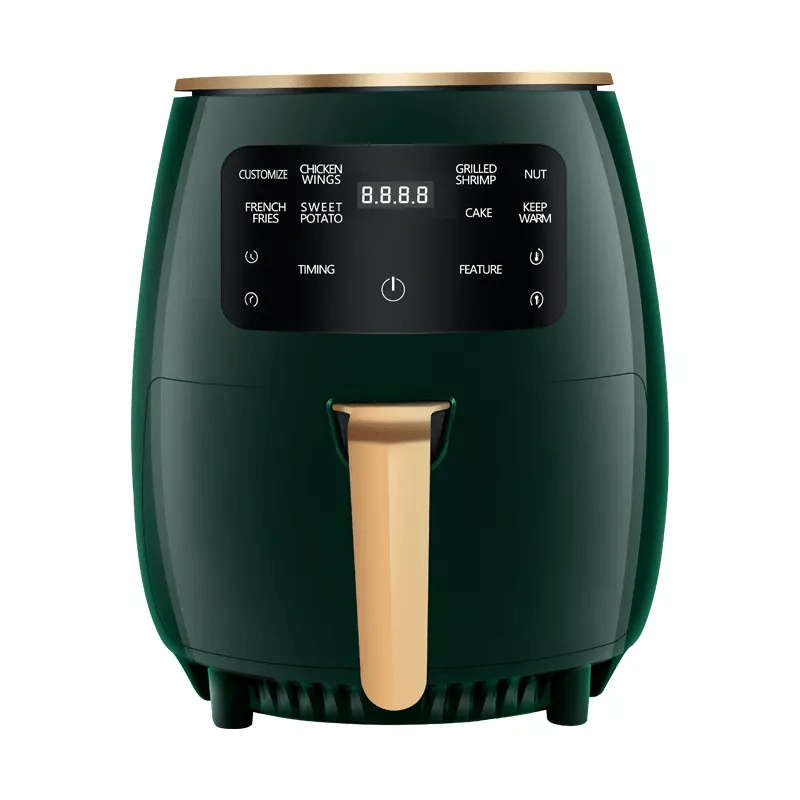 SMTE 5L Digital Control Hot Air Fryer - Green with keychain