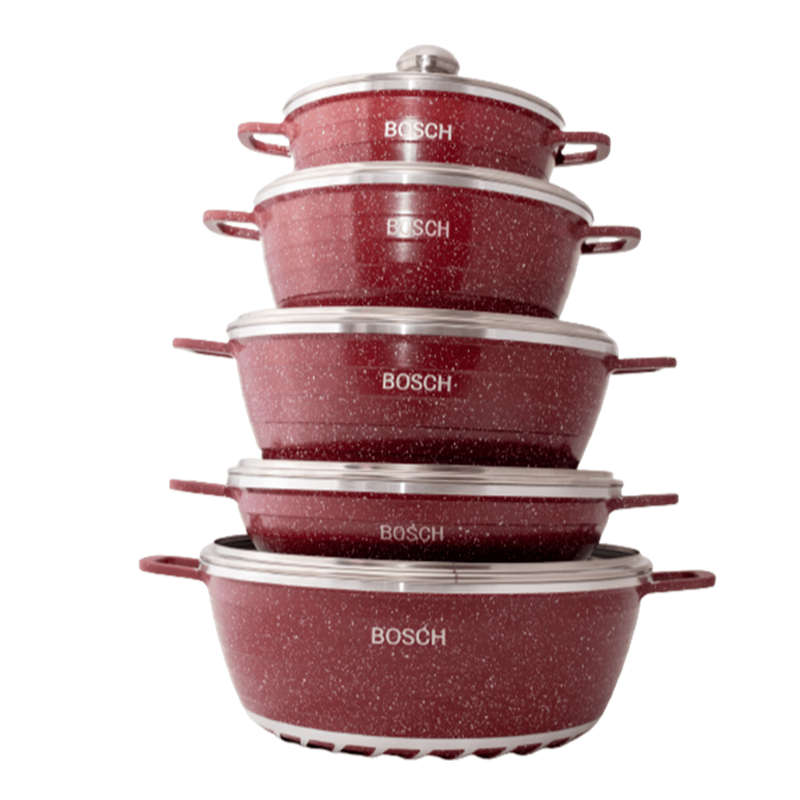 SMTE 10 Piece Non Stick Pot set with keychain