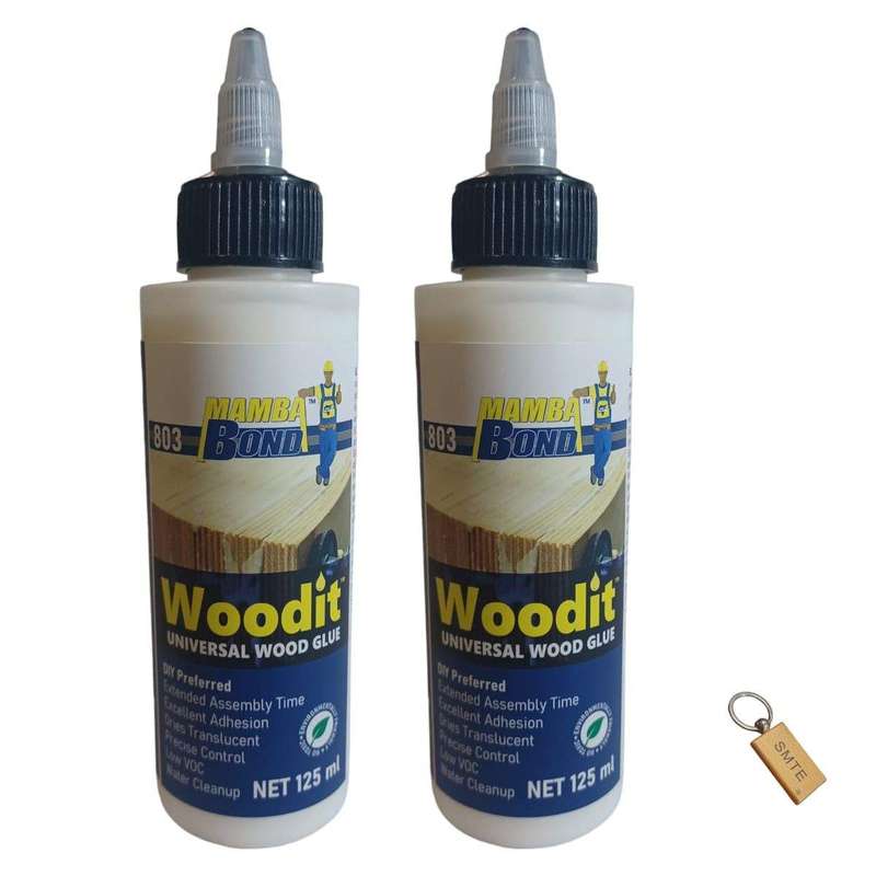 Smte-125ml Premium Wood Glue set of 2 + keyring with keychain