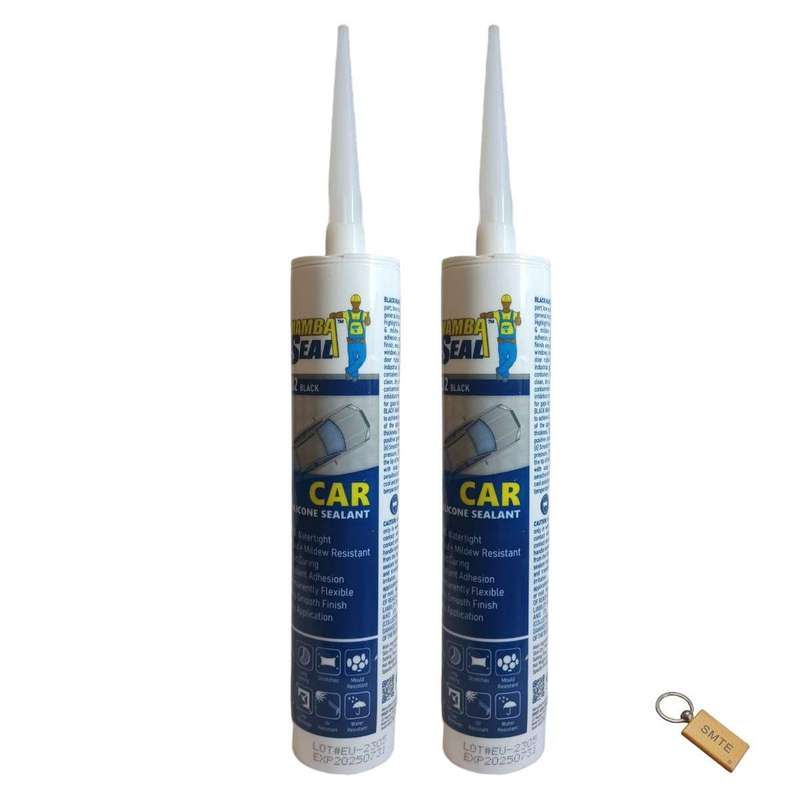 SMTE 280ml Black Car Silicone Sealant set of 2 +Smte Keyring with keychain