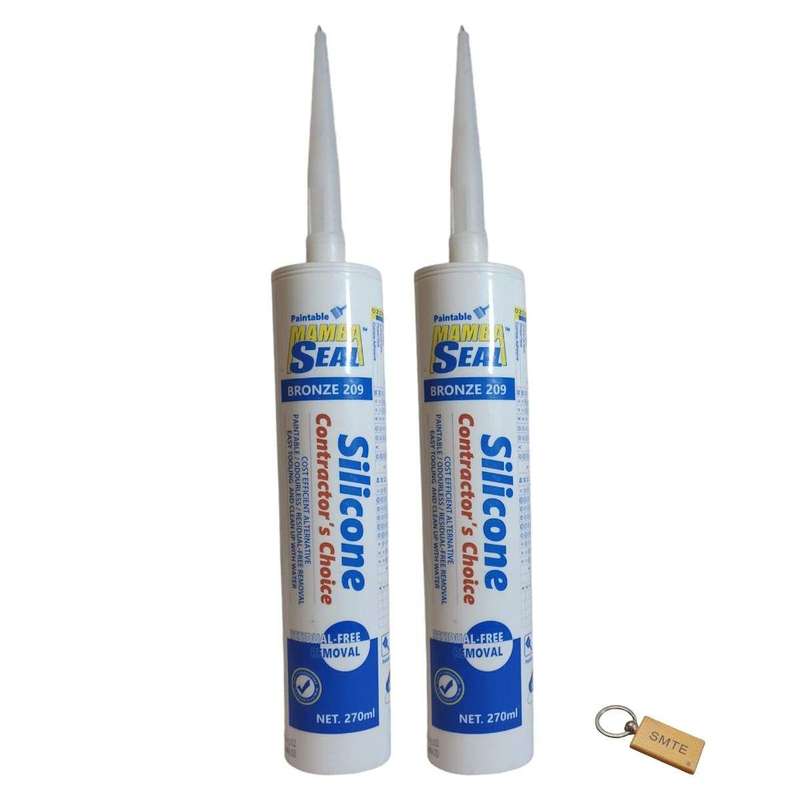 SMTE 270 ml Silicone sealant - Bronze set of 2 +Smte keyring with keychain