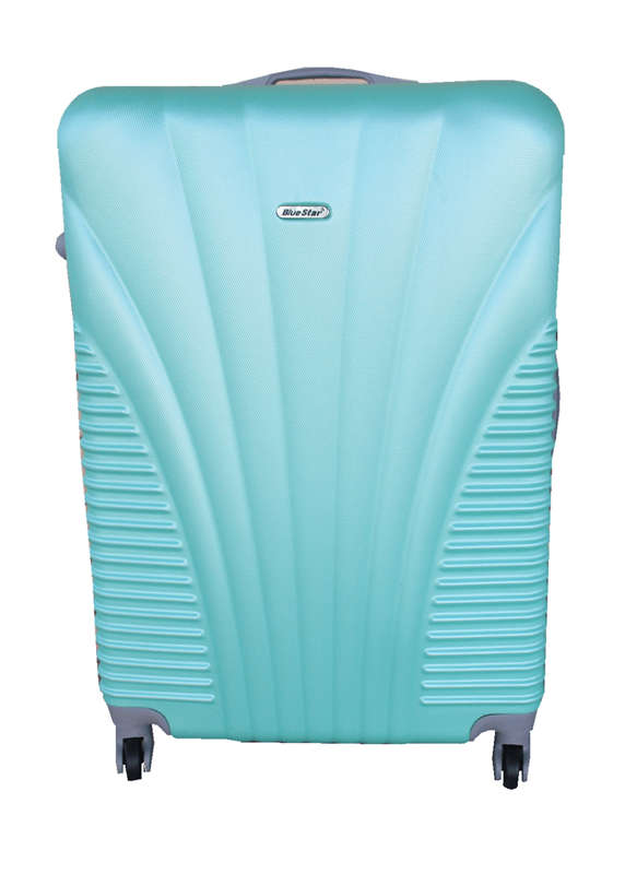 SMTE Blue Star 1 Piece Hard Outer Shell Luggage 28" - Apple green with keychain