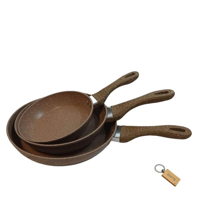 SMTE The Granite Fry Pan - The Ultimate Culinary Companion +Smte Keyring - Brown with keychain