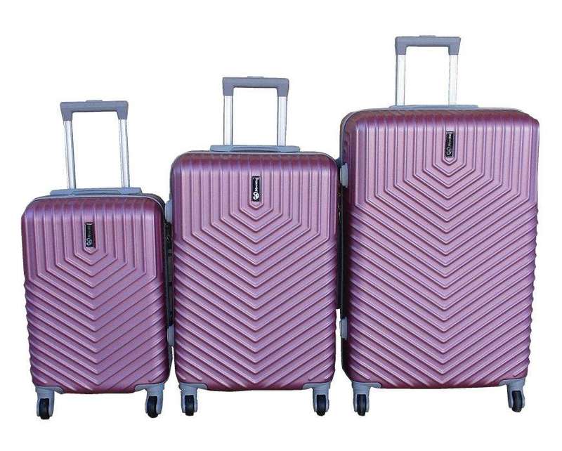 SMTE 3-Piece Travel Luggage Suitcase Bag Set-Stylish, and Convenient-Pink with keychain