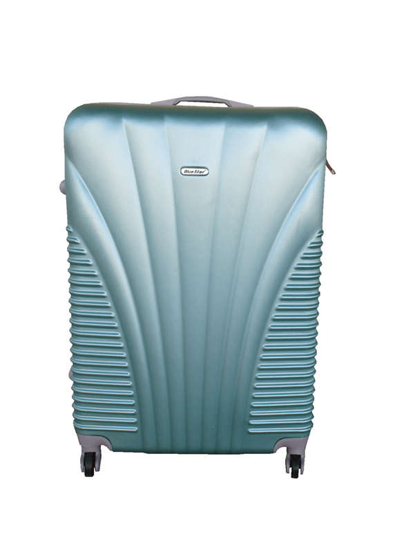 SMTE Blue Star 1 Piece Hard Outer Shell Luggage 28" - Light Green with keychain