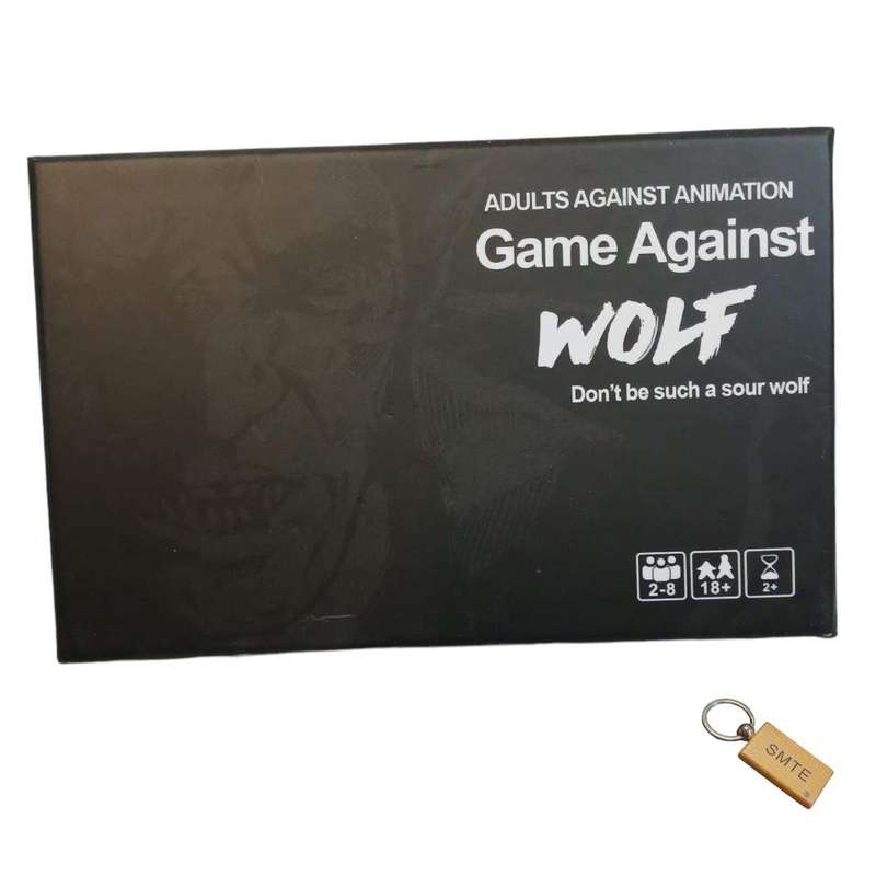 SMTE Adults against animations: Game against Wolf board game +Smte Keyring with keychain