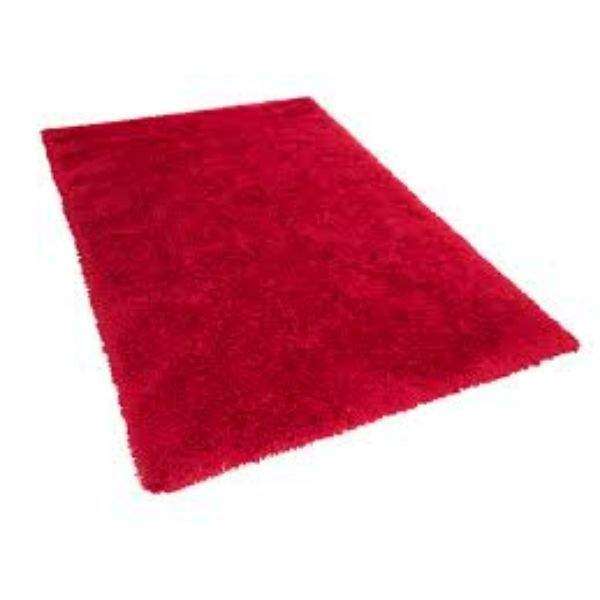 SMTE Light Shaggy Rug Fluffy Carpets - Red with keychain