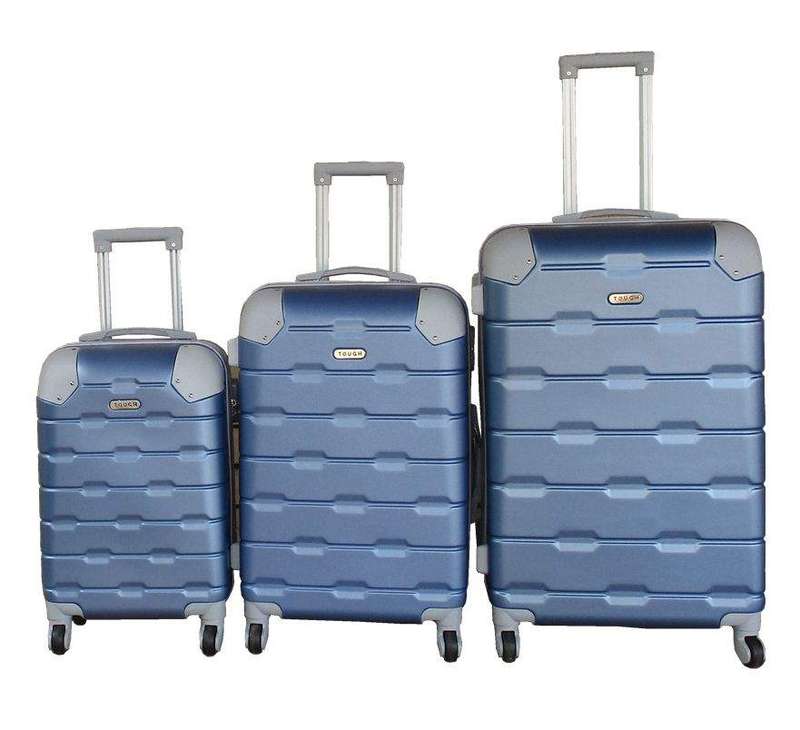 SMTE 3-Piece Travel 27-Inch Luggage Suitcase Bag Set - Stylish - Light Blue with keychain