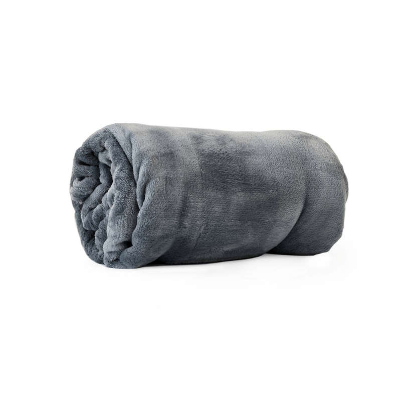 SMTE Warm Fleece Throw - Grey with keychain