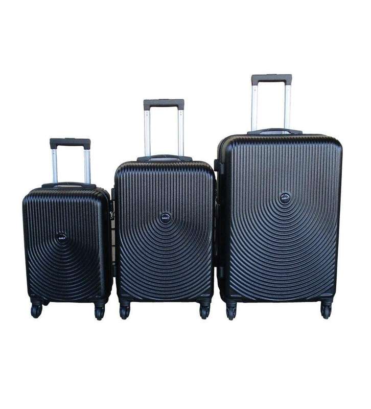 SMTE 3-Piece Travel 27-Inch Luggage Suitcase Bag Set - Stylish - Black with keychain