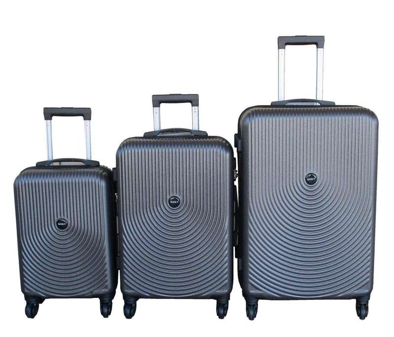 SMTE 3-Piece Travel 27-Inch Luggage Suitcase Bag Set - Stylish - D-Grey with keychain