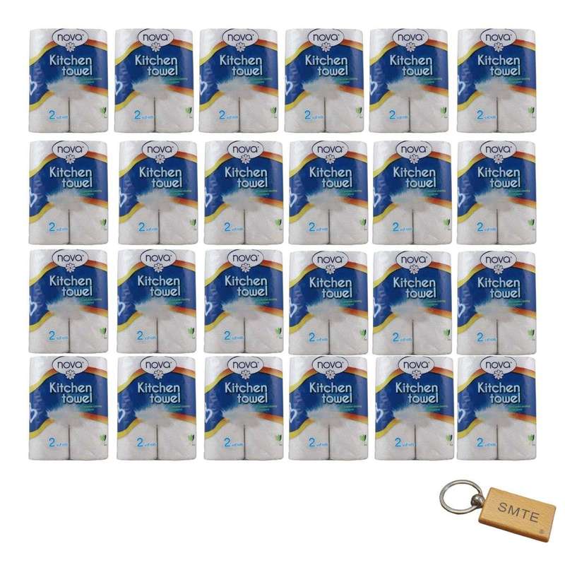 SMTE Quality Paper Towel-Kitchen Towel-48Rolls - 50Sheets with SMTE Keychain