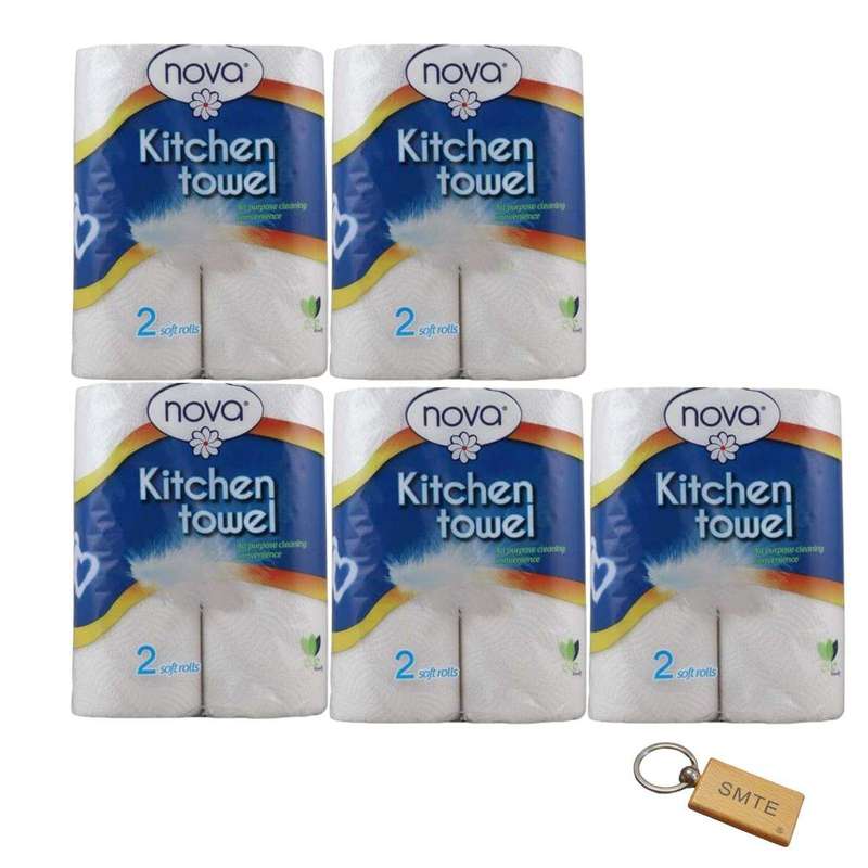 SMTE Quality Paper Towel-Kitchen Towel-10 Rolls- 50Sheets with SMTE Keychain
