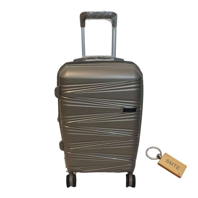 SMTE UltimateGuard 1-piece UBK Suitcase 70 cm with Keyring - Silver with keychain