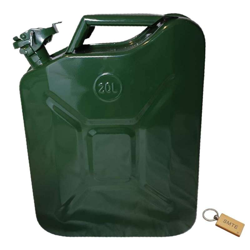 SMTE Premium 20L Jerrycan: Liquid Storage Solution + Smte Keyring - Green with keychain