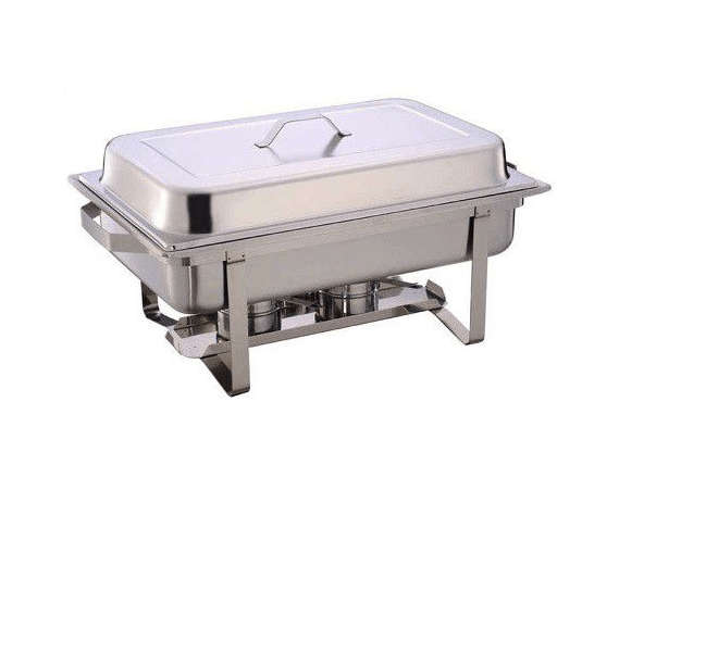 SMTE Stainless Steel Single Tray Chafing Dish - Food Warmer-11l with keychain