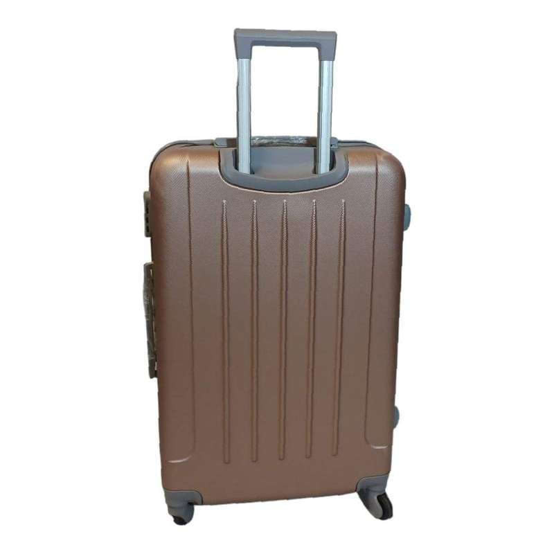 SMTE Durable Elegance: Smart and Stylish Travel ABS Suitcase Large 75cm with Smte Keyring - Roseg...