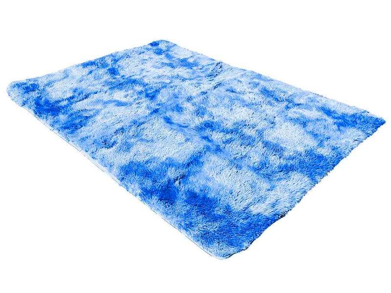 SMTE Super Soft and Fluffy Home D?cor Non-Slip Rug Carpet-Royal Blue (200x150cm) with keychain