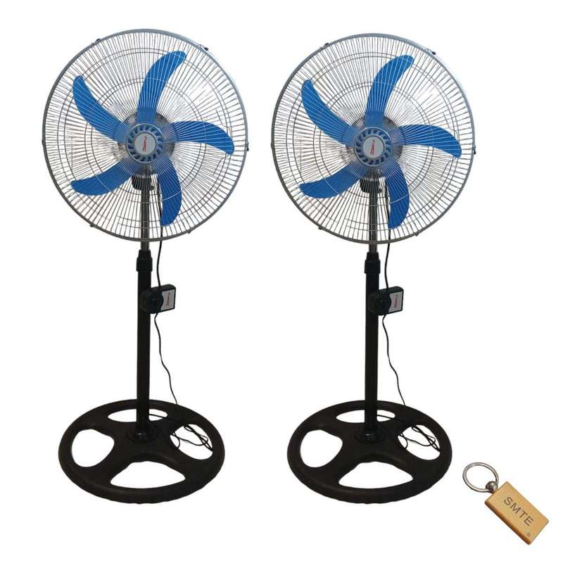 Smte-FT-42: Powerful Stand Fan for Ultimate Comfort set of 2+SMTE Keyring with keychain