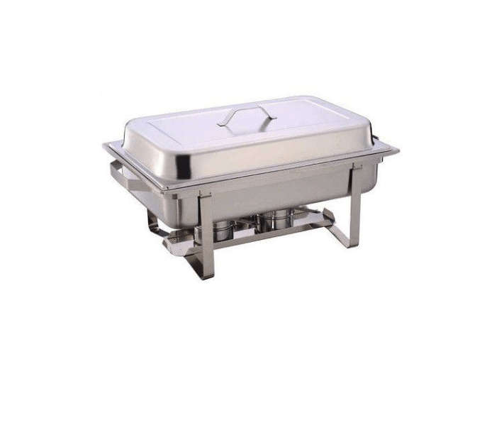 SMTE Stainless Steel 16 Liter Double Tray Chafing Dish with keychain