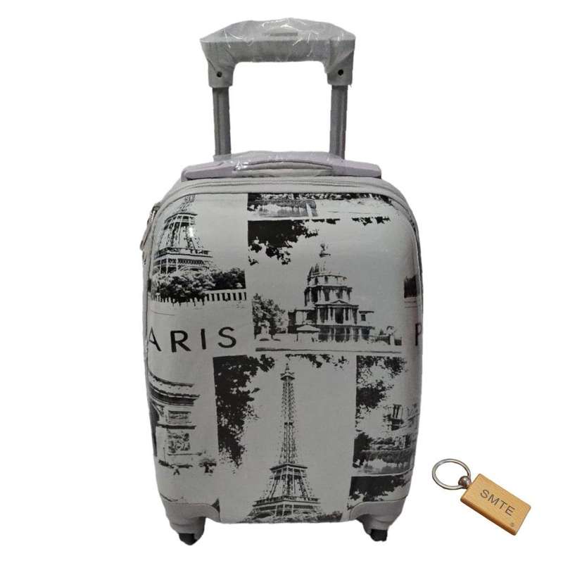 SMTE - Quality Kiddies Cartoons Hand Luggage/ Suitcase for Kids- X15-Paris with keychain