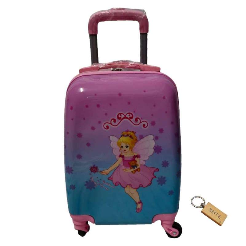 SMTE -Quality Kiddies Cartoons Hand Luggage/ Suitcase for Kids- X9-Princess with keychain