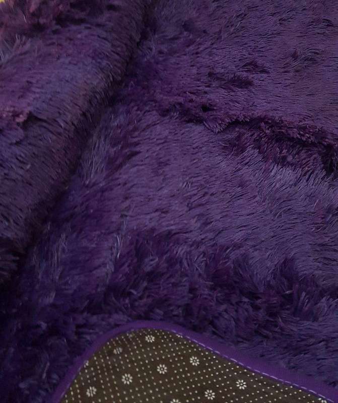 SMTE Large Premium Fluffy Carpet/Rug - Purple (Violet) with keychain