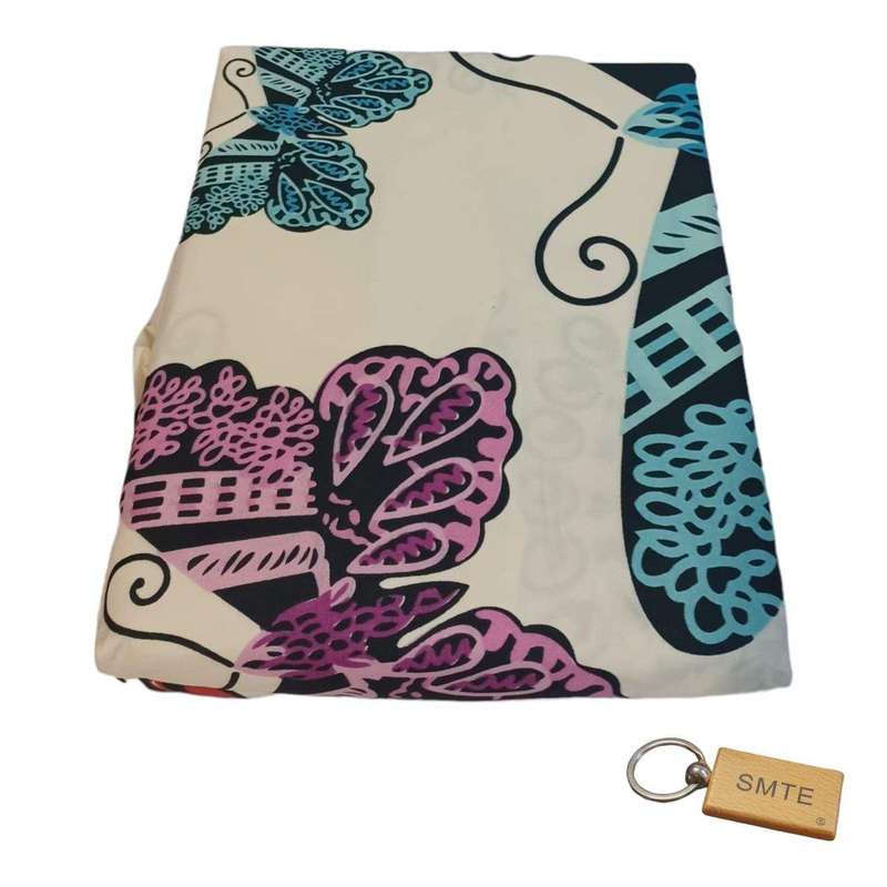 SMTE Luxurious Microfiber Bed Sheets:150x189cm and Smte Keyring - Pink & Blue Butterfly with keyc...
