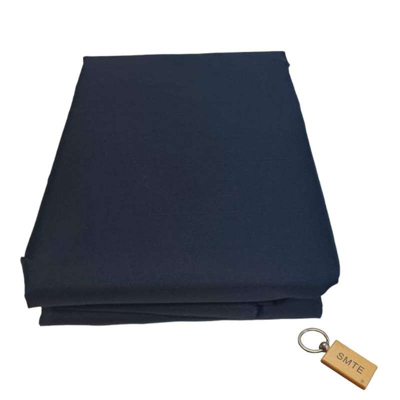 SMTE Luxurious Microfiber Bed Sheets: 150x189cm+Smte Keyring - Dark Blue with keychain