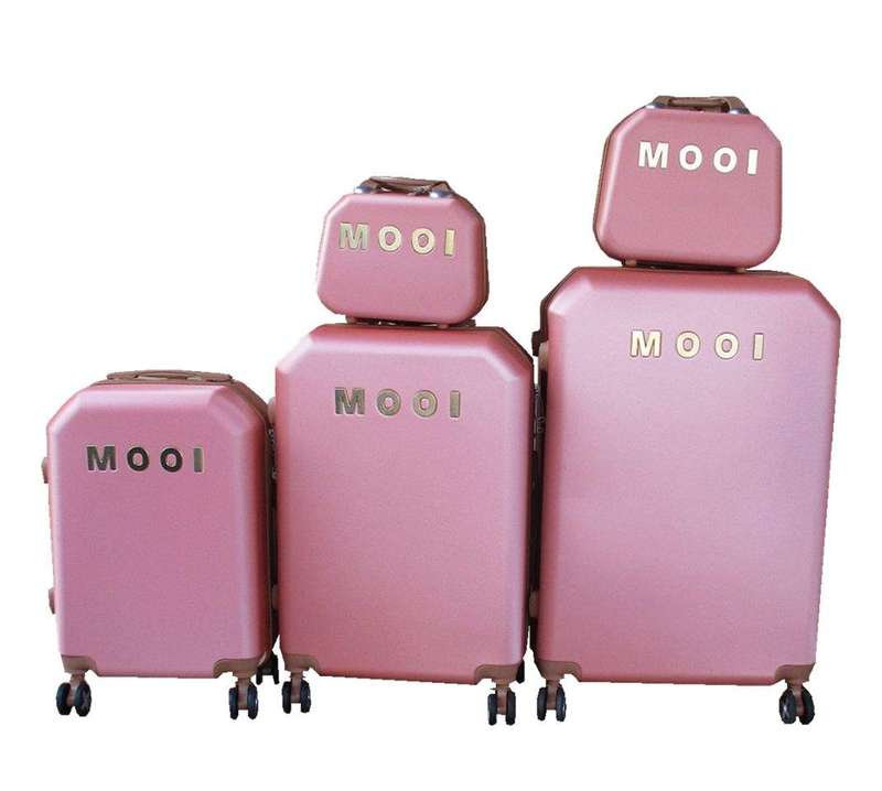 SMTE 5 Pieces Travel Trolley Luggage Set - Durable, Lightweight, Versatile Suitcases - Rose-Gold ...