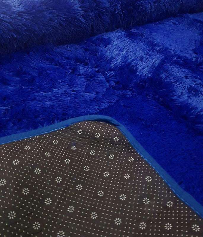 SMTE Large Premium Fluffy Carpet/Rug - Blue - Azure Blue with keychain