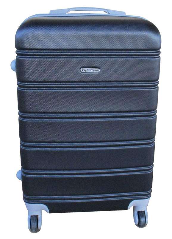 SMTE Premium Travel Luggage Bag 24" - 1 Piece - Black with keychain