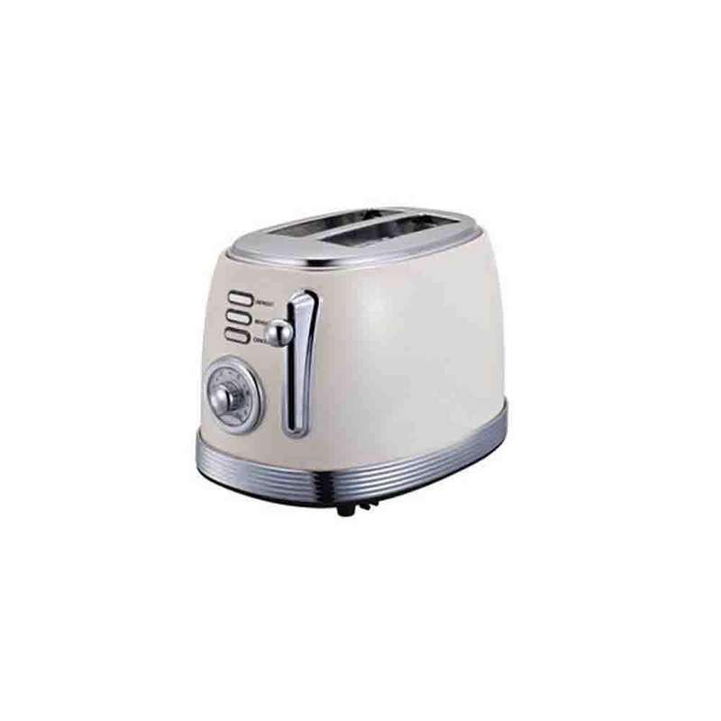 SMTE Premium Quality 2 Slice Oval Electric Toaster - Cream with keychain