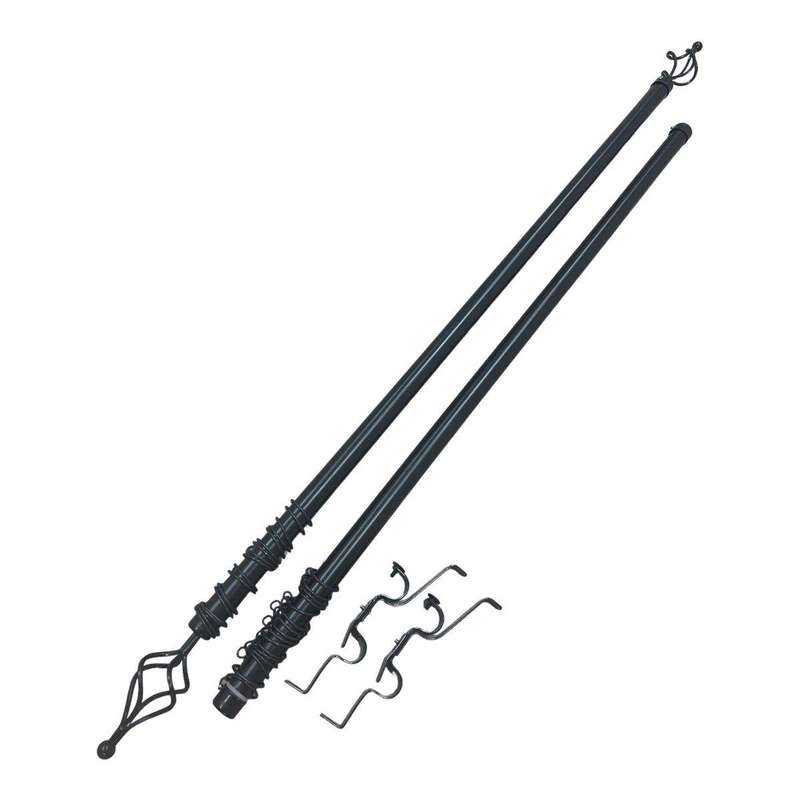 SMTE Expandable Curtain Double Rod With Twisted Cage Finial - 2m with keychain