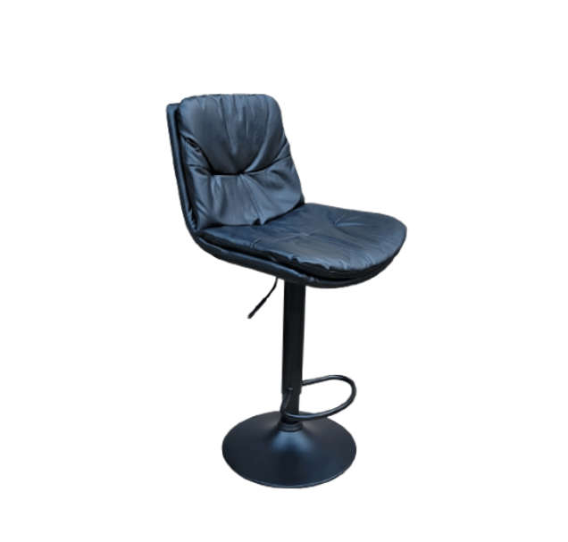 SMTE Soft Padded Perla Black Based Bar Stool - Black with keychain