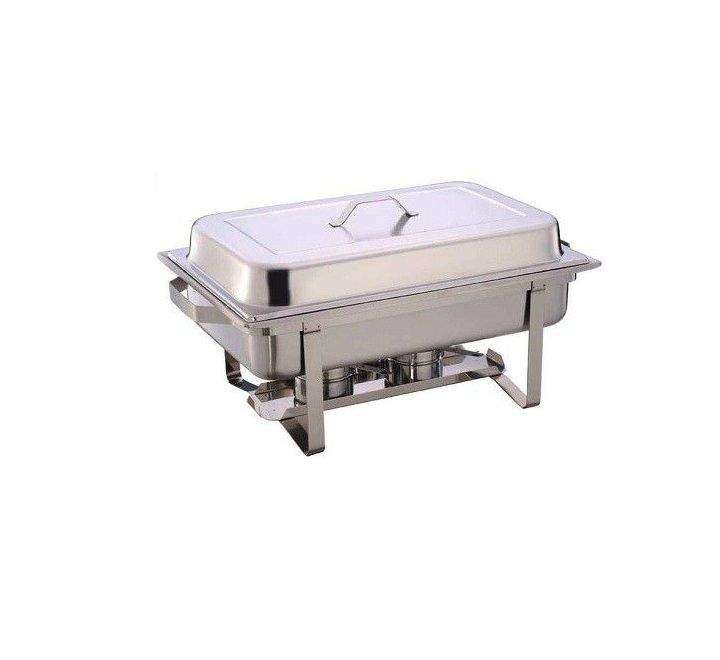SMTE Stainless Steel 16 Liter Single Tray Chafing Dish - Leopard - Food Warmer with keychain
