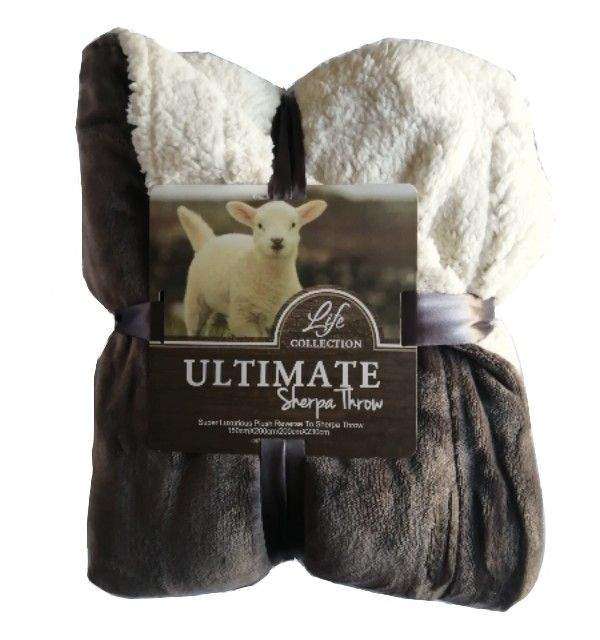 SMTE Ultimate Sherpa Throw - Grey with keychain