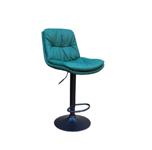 SMTE Soft Padded Perla Black Based Bar Stool - Green with keychain