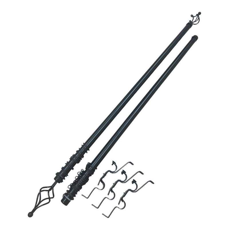 SMTE Expandable Curtain Double Rod with Twisted Cage Finial -4m with keychain