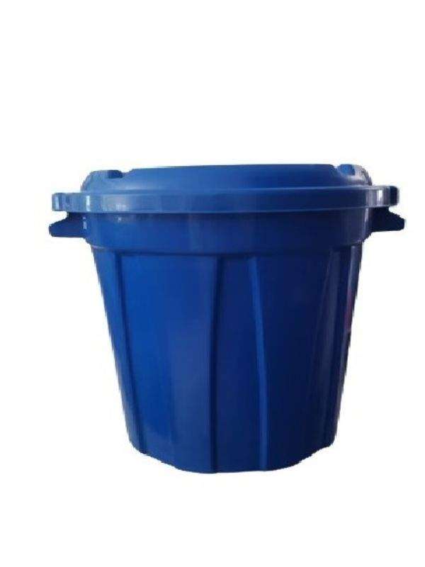 SMTE Refuse Bin / Round Dust Bin - 95L - Blue with keychain