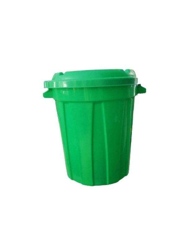 SMTE Refuse Bin / Round Dust Bin - 95L - Green with keychain